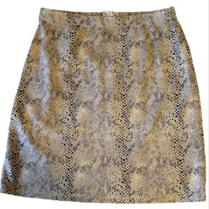 See & Be Seen soft Faux suede snakeskin print stretch knit short skirt size S